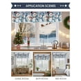 thumbnail image 6 of Christmas Watercolor Valances for Windows, 42 x 18in, Hat Snowman Snowflake Pine Tree Forest Rod Pocket Kitchen Valance Curtain Light Filtering Window Treatments for Living Room Bedroom, 1 Panel, 6 of 7