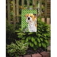 thumbnail image 2 of Carolines Treasures SC9294GF 15 x 15 Po Bulldog English Trèfle Portrait de la Saint-Patrick Drapeau Format Jardin, 2 of 3