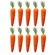 10pcs Mini Carrot Model Artificial Vegetables Models Fake Carrot Micro Landscape Decor