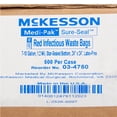thumbnail image 3 of McKesson infectious Waste Bags - Star-Sealed Bottom, 1.2 mil - Red, 7 gal to 10 gal Capacity, 24 in x 24 in, 500 Ct, 3 of 5