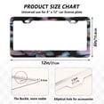 thumbnail image 2 of Aluminum License Plate Frame 2 Pack Car Exterior Accessory Car Tag Holder for Front Rear Plates Cars Decor Pink and Cyan Butterflies, 2 of 7