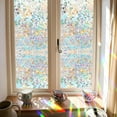 thumbnail image 3 of DUONER Rainbow Window Clings for Glass, Stained Glass Window Film Decorative, 3D Decals Windows Cover, Suncatcher Static Cling Sticker Windows for Home,17.7 x 78.7 inch, 3 of 6