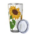 thumbnail image 2 of KLL Plump Sunflower And Sketch Print 40oz Stainless Steel Insulated Car Cup with Spillproof Lid - Keep Your Drink Hot or Cold on the Go-Without Straw, 2 of 8