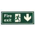 thumbnail image 1 of TFixolFire Safety Exit Sign Warning Guidance Signage Luminous for Stairway Hallway Hotel Basement Use, 1 of 7