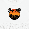 thumbnail image 4 of Inktastic San Diego Sunset Skyline Girls Baby Dress, 4 of 5