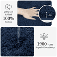 thumbnail image 4 of Sortora Bathroom Rugs, Navy Blue Bath Mat Non Slip Shower Mat, 1.1" Plush Shaggy Rug Soft Cushioned Bathroom Decor Rug for Floor, 16×24 inch, 4 of 7