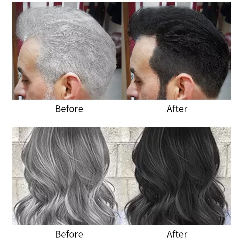 Maani Essence MOKERU Black Hair Dye Cream 500ml*2/Pack, Ammonia Free, Instant Hair Dye, 100% Gray Hair Coverage, Apple Hair Color, Black Hair Dye Shampoo for Men