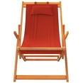 thumbnail image 2 of vidaXL Folding Beach Chairs 2 pcs Red Fabric, 2 of 5