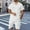 White, variant on Bcfgryg Men's Summer Suits With Notch Lapel And Button Front For Indoor And Vacation Wear Men’s Athleisure Sets