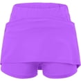 thumbnail image 3 of Mid-Waist Culottes for Women with Pocket Sports Leisure Fake Two-Piece New Short Skirt Summer Cool Comfy Elastic Yoga Skirt, 3 of 3
