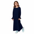 thumbnail image 1 of EnJoCho Robe Abaya pour Filles à Col Ras du Cou, Maxi, Kaftan de Prière pour le Ramadan et la Mosquée, Robe Confortable et Modeste pour Tous les Jours, Fête des Fêtes, Robe pour Enfants, 1 of 4
