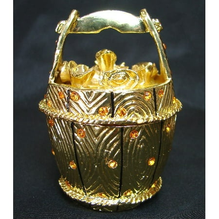 Bejeweled Golden Bucket for Feng Shui Wealth