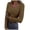 Bronze, variant on Plain Tshirts for Women Women Long Sleeve Square Neck Slim Fit Ribbed Thermal Undershirt Army Green L