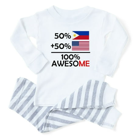 

CafePress - Half Filipino Half American - Toddler Long Sleeve Pajama set