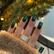 thumbnail image 1 of Uñas postizas acrílicas XCREANDO tamaño mediano, forma cuadrada, verde oscuro, 24 piezas, 1 of 8