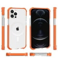 thumbnail image 3 of Dteck Magnetic Case Compatible with iPhone 13 Pro Max (6.7"/2021), Compatible with MagSafe, Military-Grade Protection, Yellowing-Resistant Hard Clear Back, Shock-Absorbing Corners, Orange, 3 of 9