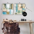 thumbnail image 3 of Contemporary Geometric Neutral Tones Abstract Graphic Art White Framed Art Print Wall Art, Set of 2, 3 of 8