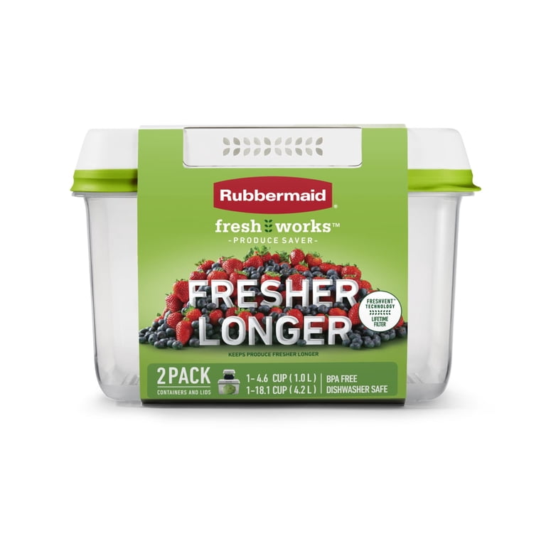 Produce Saver Containers with Built-in Filter, 4-Piece Set photo 1