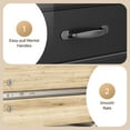 thumbnail image 4 of Dresser for Bedroom, Lofka Black 6  Drawer Dresser for Living Room, 4 of 9