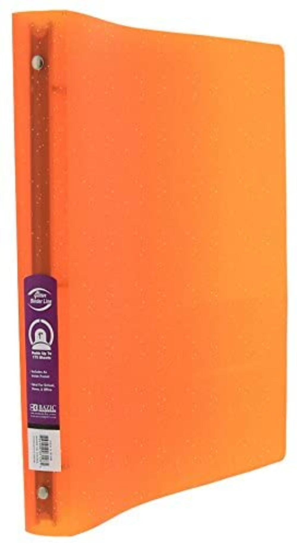 3128-48 BAZIC 1 Glitter Poly 3-Ring Binder w/Pocket for School Case of 48 or Office Home 