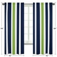 thumbnail image 5 of Stripe Navy Green Semi-Sheer Curtain Panels (Set of 2) by Sweet Jojo Designs, 5 of 5