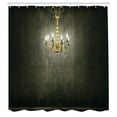 thumbnail image 3 of Ambesonne Vintage Shower Curtain, Classic Dark Chandelier, 69"Wx84"L, Grey and Yellow, 3 of 5