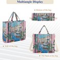 thumbnail image 6 of FORMRS Womens Corduroy Tote Bag Crossbody Shoulder Handbag with Pocket, Blue Plants Window, 6 of 7