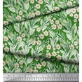 thumbnail image 3 of Soimoi Crepe Silk Fabric Flower & Leaves Watercolor Printed Fabric 1 Yard 42 Inch Wide, 3 of 3