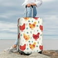 thumbnail image 4 of Uemuo Colorful Flower Chickens Printed Washable Luggage Cover - Fashion Suitcase Protector Fits 18-32 Inch Luggage -X-Large, 4 of 9