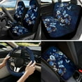 thumbnail image 2 of Jeiento Butterfly 13 PCS Car Seat Cover Full Set Car Front Rear Seat Covers Steering Wheel Cover Key Chain Chapstick Car Coasters Seat Belt Pads Flower Automobile Accessory Interior Decor, 2 of 8