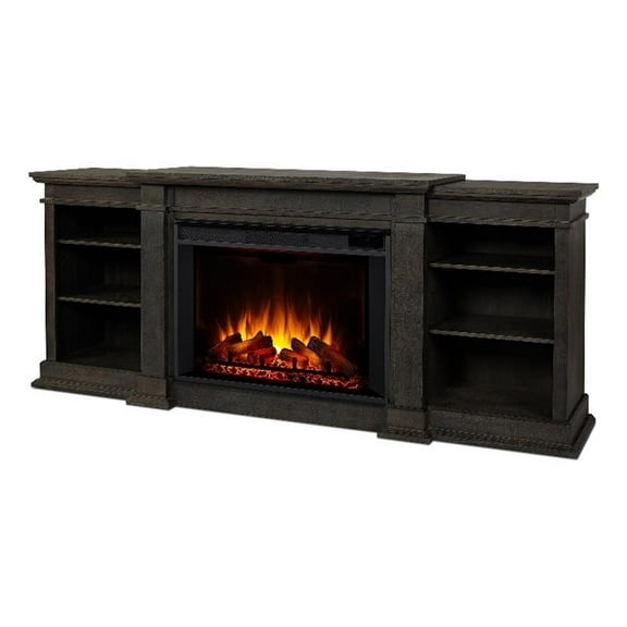Real Flame Eliot Grand Electric Fireplace Entertainment Center, Antique Gray
