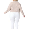 thumbnail image 4 of DARING DIVA Women's Plus Suede Vintage Moto Biker Classic Crop Faux Leather 2X Apricot, 4 of 6