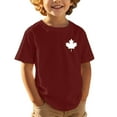 thumbnail image 1 of T-shirt Garçon Fierté du Canada Drapeau Canadien Imprimé Graphique Col Rond Manches Courtes Tee Enfants Fête du Canada Décontracté Patriotic 1st July Tee Décontracté Stylé pour Célébration de la Fête Nationale, 1 of 5