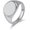 Silver, variant on Unisex Stainless Steel Round Signet Ring Simple Plain Solid Modern Statement Band Polished Comfort Fit, Party Concert Everyday Style