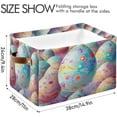 thumbnail image 3 of Coolnut Beautiful Easter Eggs Large Storage Basket 2PCS,Cute Koala Collapsible Toy Storage Box Laundry Basket with Handle,Used for Home Closets, Offices, Bedrooms Halloweenation Home Decor, 3 of 7