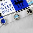 thumbnail image 4 of Homewish Teens Cartoon Princess Blackout Curtains Set of 2 (52x84 Each), Blue Art Patchwork Window Curtains, Eat Sleet Ballet Sport Curtains and Drapes, Living Room Curtains Decor, 4 of 6