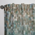 thumbnail image 3 of Designart 'Turquoise Blocked Abstract I' Modern Curtain Panel, 3 of 5