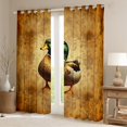 thumbnail image 2 of Homewish Cute Mallard Duck Curtains Pack of 2 (42x84 Each),Rustic Farmhouse Cabin Curtains Blackout,Brown Green Bedroom Curtains For Men Women,Microfiber Bedroom Decor, 2 of 6