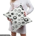 thumbnail image 4 of Ambesonne Geometric Fabric by the Yard Upholstery, Minimalist Rounds, 3 Yards, Black White, 4 of 4