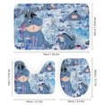 thumbnail image 3 of Juego de baño de cuatro piezas de Eeyore con alfombras antideslizantes, tapa de inodoro suave, elegante cortina de ducha y alfombrilla de baño para decoración del hogar, 3 of 8