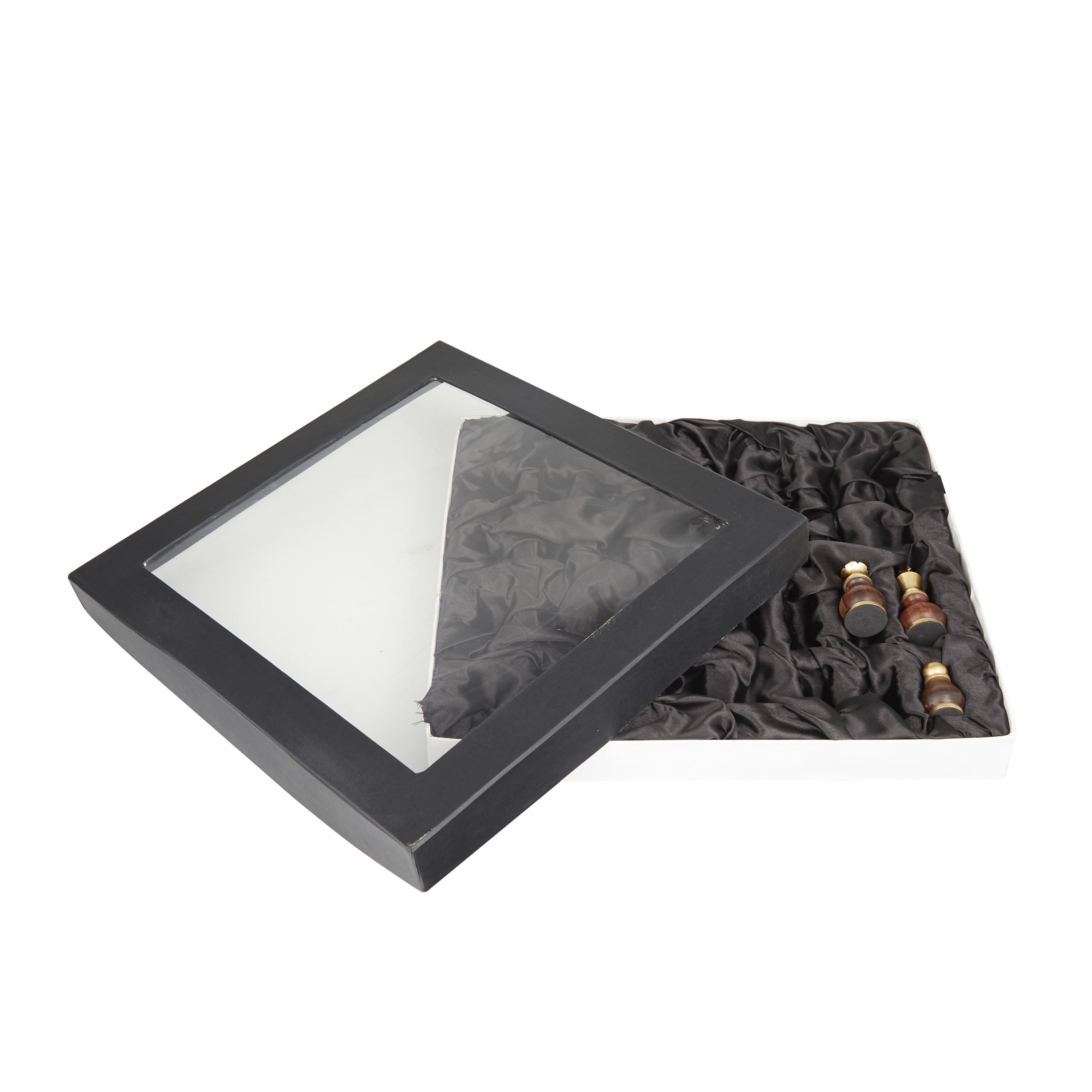 DecMode 16" x 4" Gold Aluminum Chess Game Set, 1-Piece