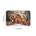 thumbnail image 3 of Christmas Doormat for Indoor Outdoor, Non-Slip Welcome Mat with Gingerbread Santa Design for Front Door Kitchen Entryway(A), 3 of 4