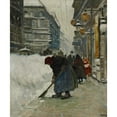thumbnail image 2 of Antal Berkes 12x14 Gold Ornate Wood Frame and Double Matted Museum Art Print Titled - Street Scene, 2 of 4