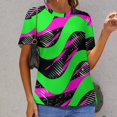 thumbnail image 6 of Animal Print Patterns Women's Short Sleeve T-Shirt Crew Neck Casual Summer Trendy Loose Fit Tops, 6 of 6