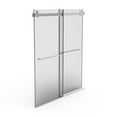 thumbnail image 6 of BARONAGE 50-60 " W x 70" H Frameless Double Sliding Soft-Close Shower Door, Noiseless Shatterproof Shower Door, 5/16"(8mm) Laminated Glass Premium Tempered Glass Shower (Brushed Nickel Towel Bars), 6 of 17