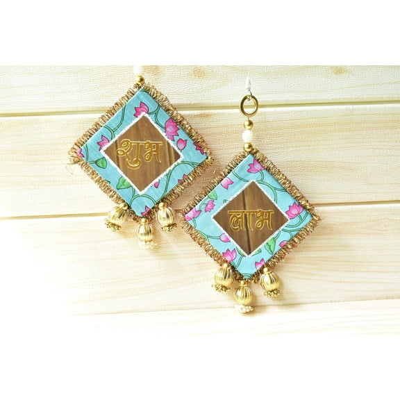 Handcrafted Shubh Labh Wall & Door Decor - Ideal for Diwali, Navratri, Wedding - Thoughtful Puja Favor or Housewarming Gift