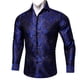 thumbnail image 3 of Barry.Wang Camisas de lujo con estampado 3D de cachemira color vino tinto para hombre, camisas casuales de manga larga con flores para hombre, camisas de vestir ajustadas, 3 of 5