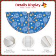 thumbnail image 3 of Xecao Tennis Pattern Christmas Tree Skirt Round Xmas Tree Mat Base Cover for Holiday Home Decorations-30", 3 of 6