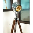 thumbnail image 2 of Industrial Style Floor Spotlight Vintage Studio Search Light Wooden Tripod stand Light Home & Office, 2 of 6