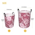 thumbnail image 5 of XMXT Collapsible Laundry Basket, Hand Painted Pink Roses Polyester Waterproof Laundry Hamper, 40L, 5 of 8